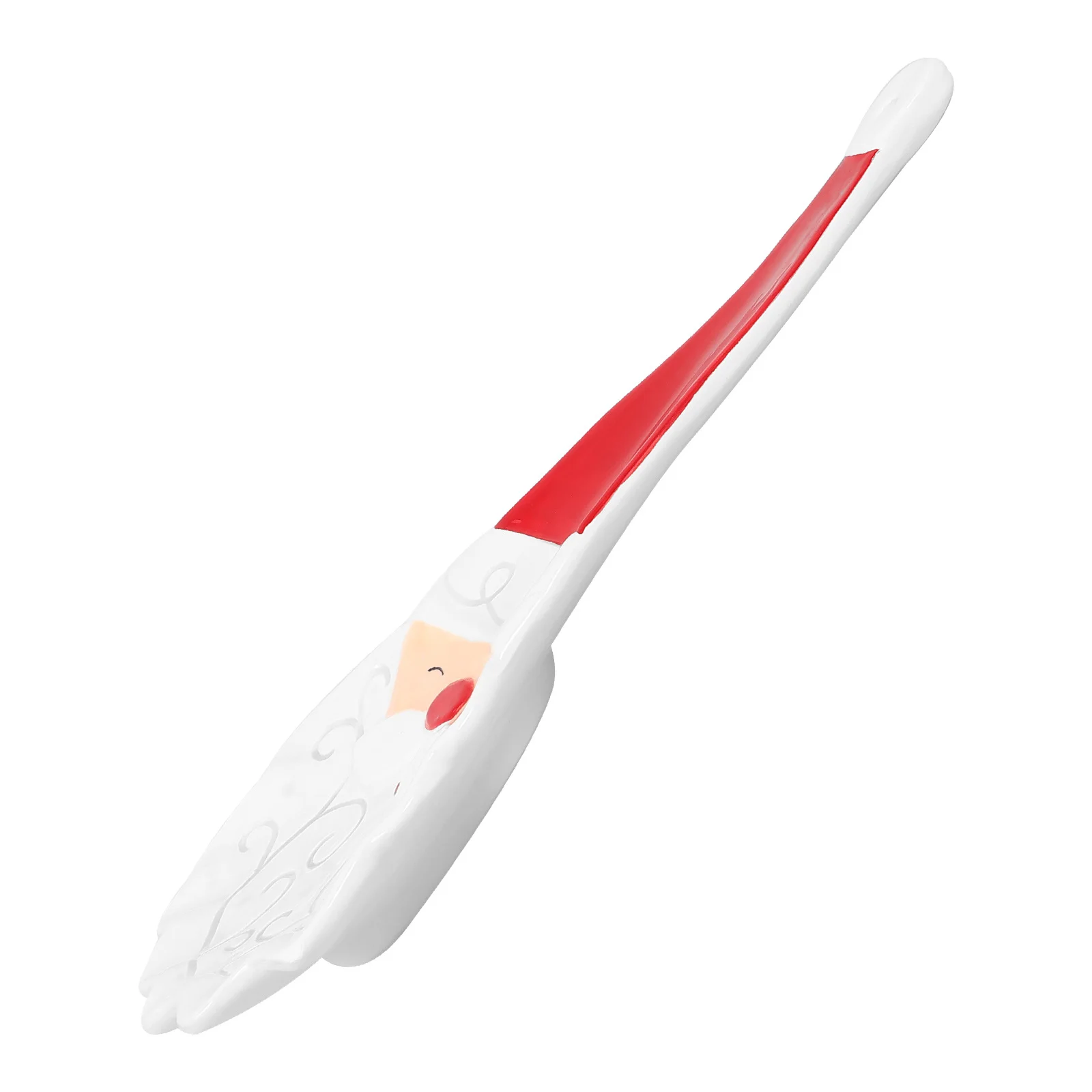 

Delicate Ceramic Spoon Rest Santa Clause Theme Creative Scoop Holder for Home Banquet Party Desk Decoration Use