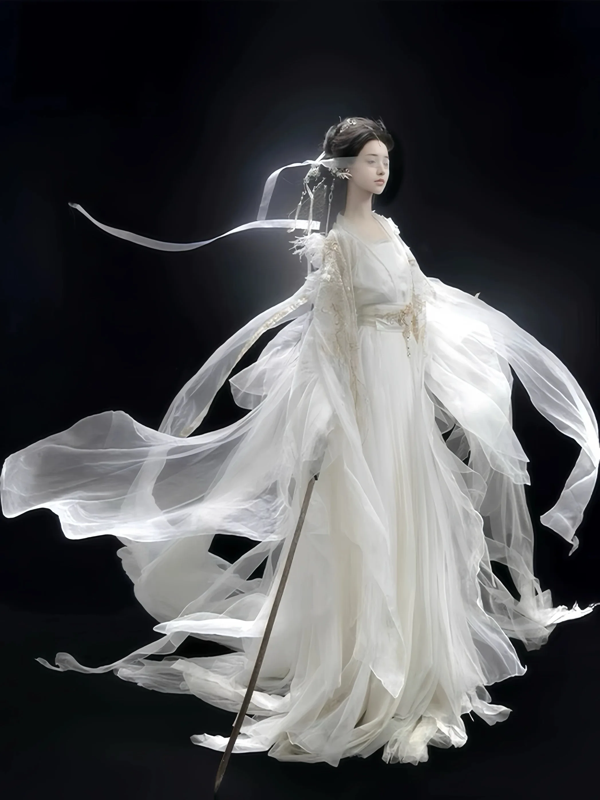 

Spring New Chinese Lolita Style Suit Elegant Fairy Embroidered Blue and White Hanfu, Ladies Cosplay Party Tang Dynasty Hanfu