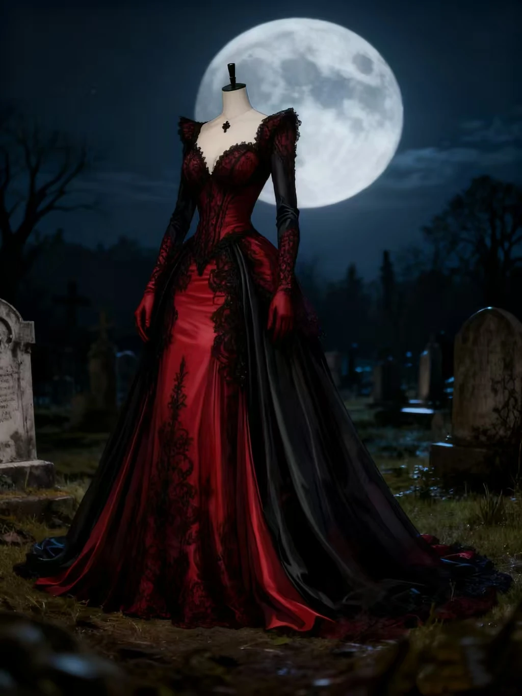 Full Sleeves Vampire Gothic Wedding Dress Lace Appliques A-Line Long Vintage Victorian Corset Bridal Gown Customized
