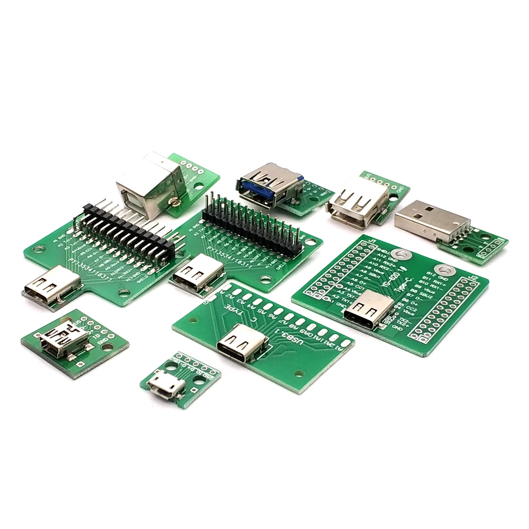 Connettore maschio USB/MINI adattatore da MICRO USB a DIP connettore femmina connettore 2.54 B tipo-c convertitore PCB USB 3.0 femmina