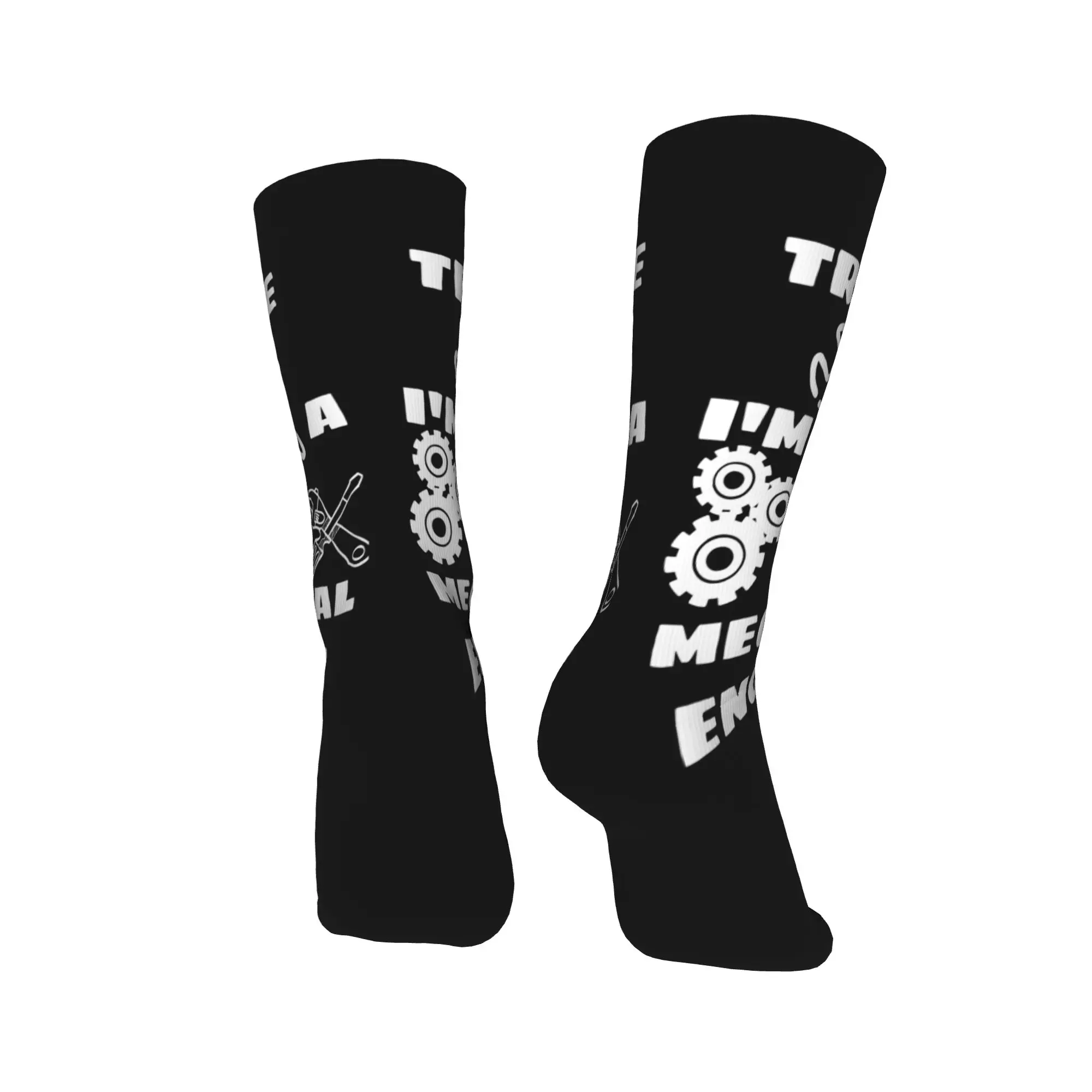 Calcetines de ingeniero mecánico Harajuku para hombre y mujer, calcetines cálidos con estampado 3D para deportes y fútbol
