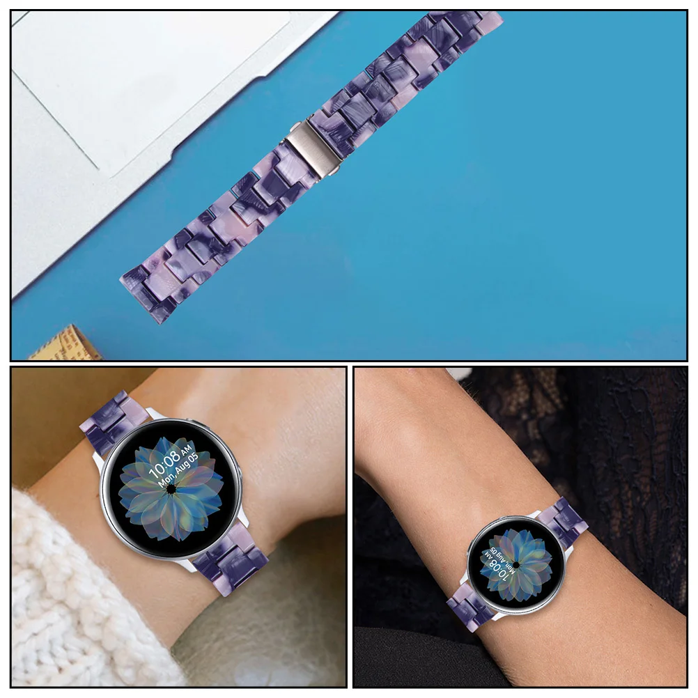 

1pc Resin Watch Band Double Button Folding Heat Water Resistant Replacement Strap For Decorative Watchband