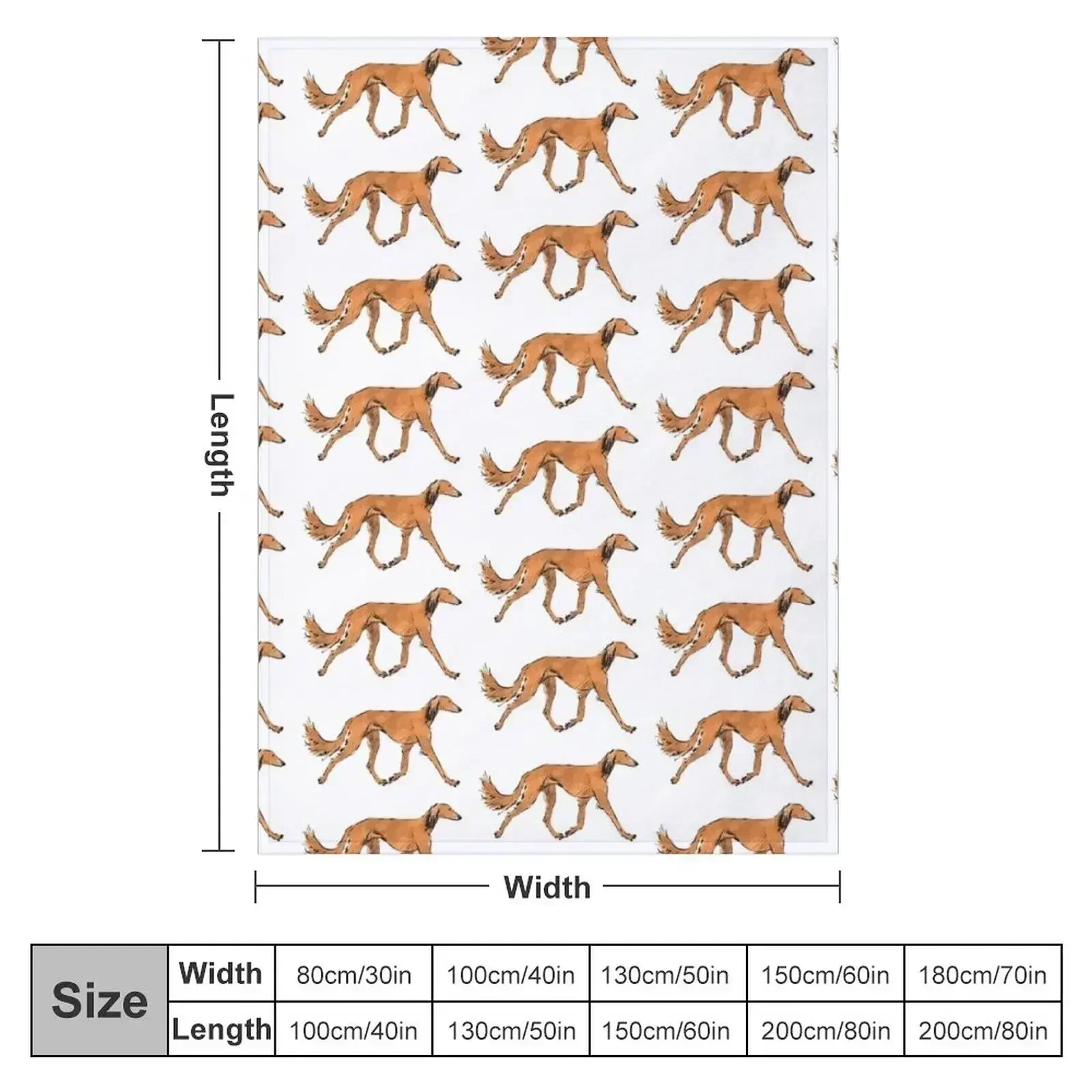 Saluki Throw Blanket couch cozy soft plush fuzzy picnic outdoor blanket