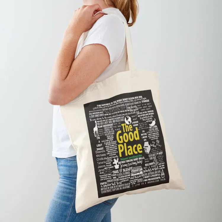 

The Good Place Memorable Quotes Tote Bag female bag hand bags large size bags bags woman 2025