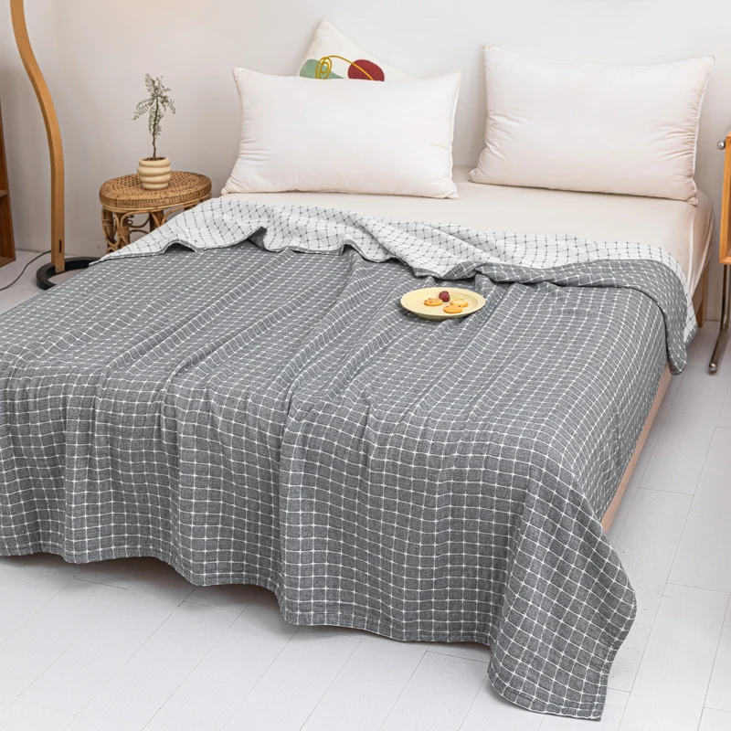 1pc 100% Cotton Blanket Jacquard Towel Blanket Plaid Style Bedspread 150X200/200X230cm Bed Blankets Home Sofa Plaids manta