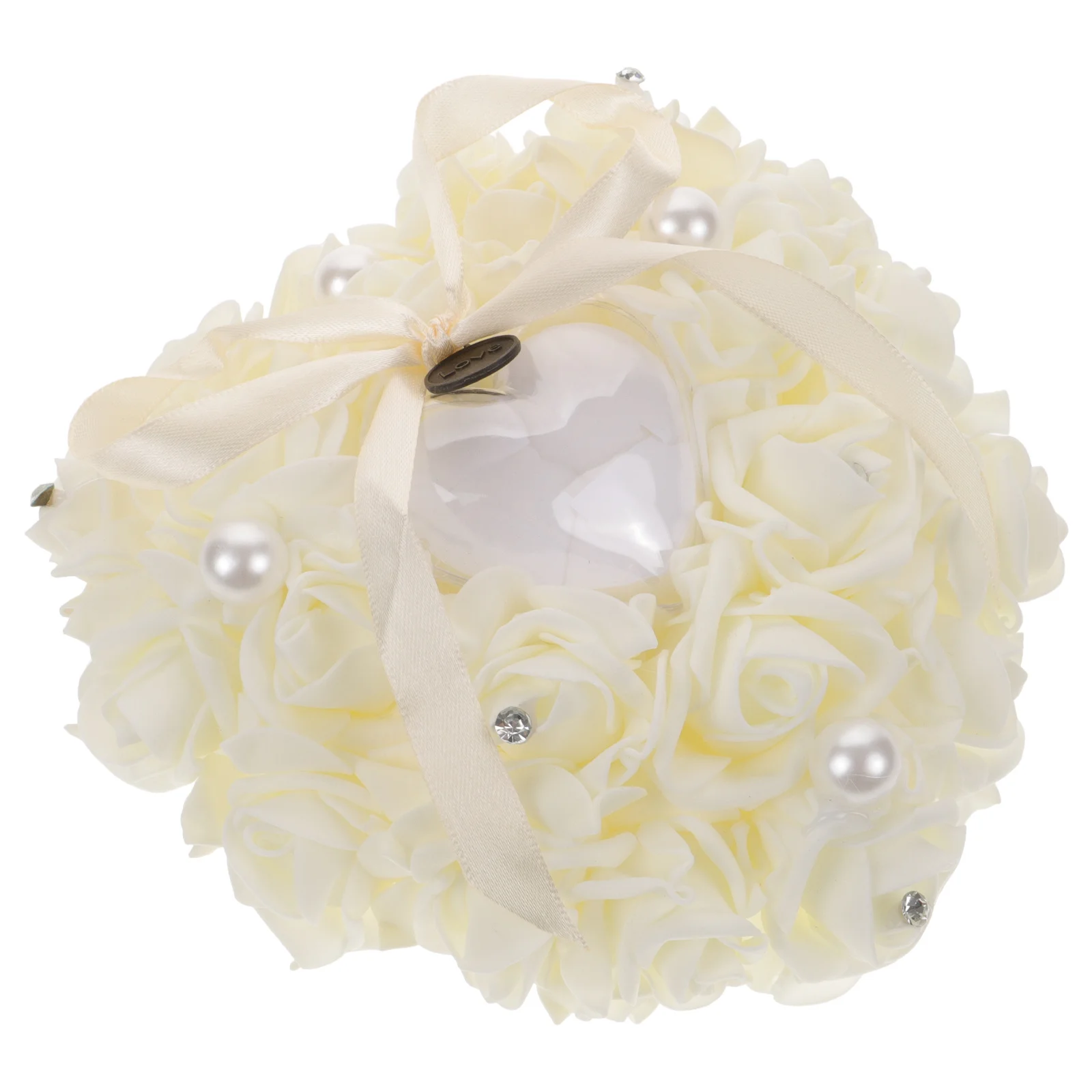 

Романтическая подушка для кольца в форме сердца, держатель для обручального кольца для свадьбы, помолвки, церемонии, Дня святого Валентина, романтического свидания, декор