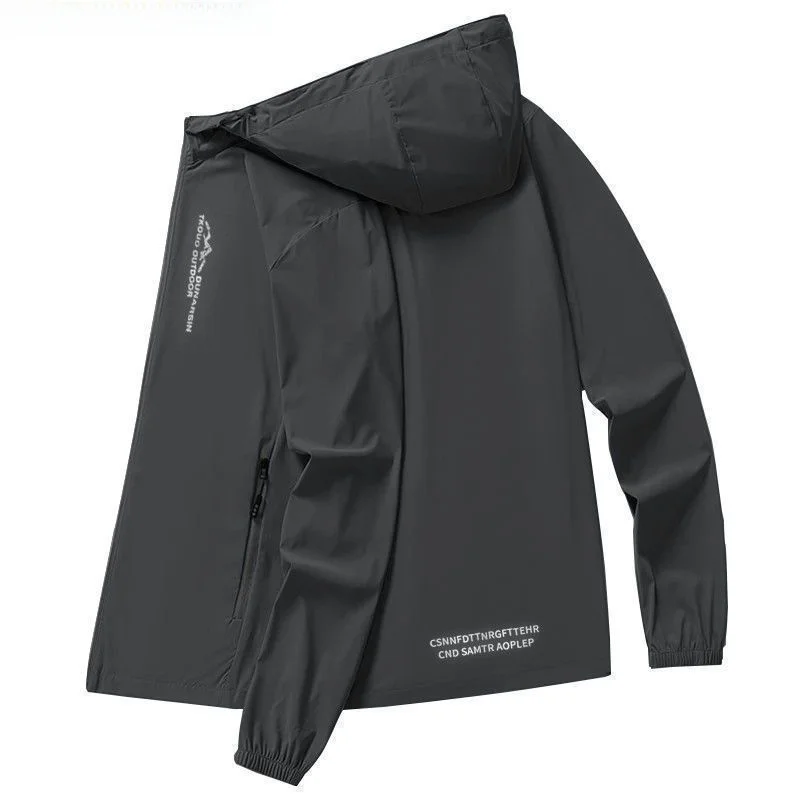 Jaqueta Masculina de Verão para Atividades ao Ar Livre, Ultrafina, Solta, de Seda Gelada, com Proteção Solar UPF50+, Leve, Re...
