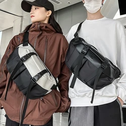 High Quality Trend Men's Cross Body Bag iPad Zip Waterproof Fashion Designer Chest Bag Daily Sport Cycling Sling Shoulder Bag