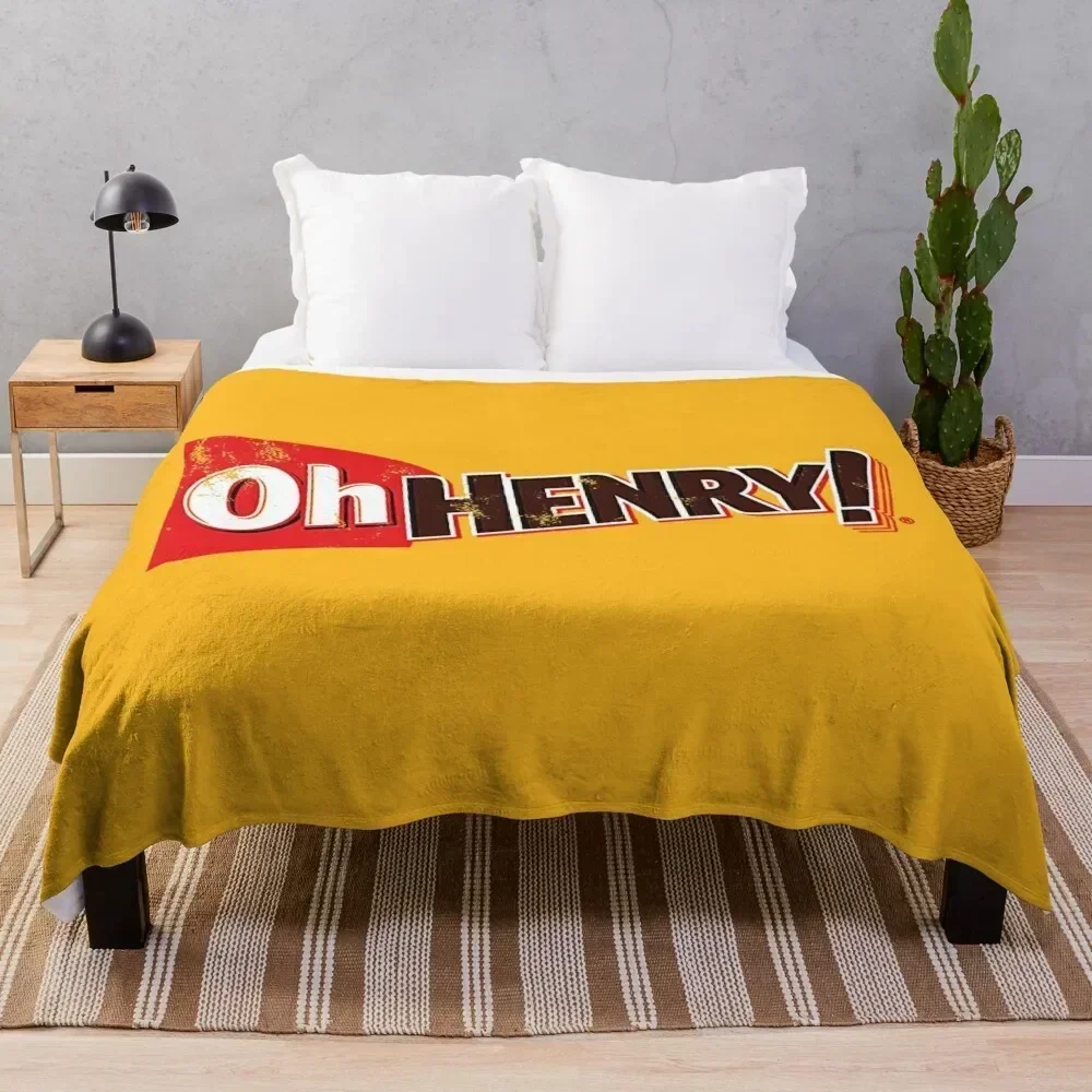 

Oh Henry T-Shirt Throw Blanket Modern Design Soft Blanket for Home Decor