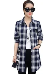 5XL Large Size Women Spring Summer Blouses Shirts Lady Fashion Casual Long Sleeve Turn-down Lattice Blusas Tops WY0327