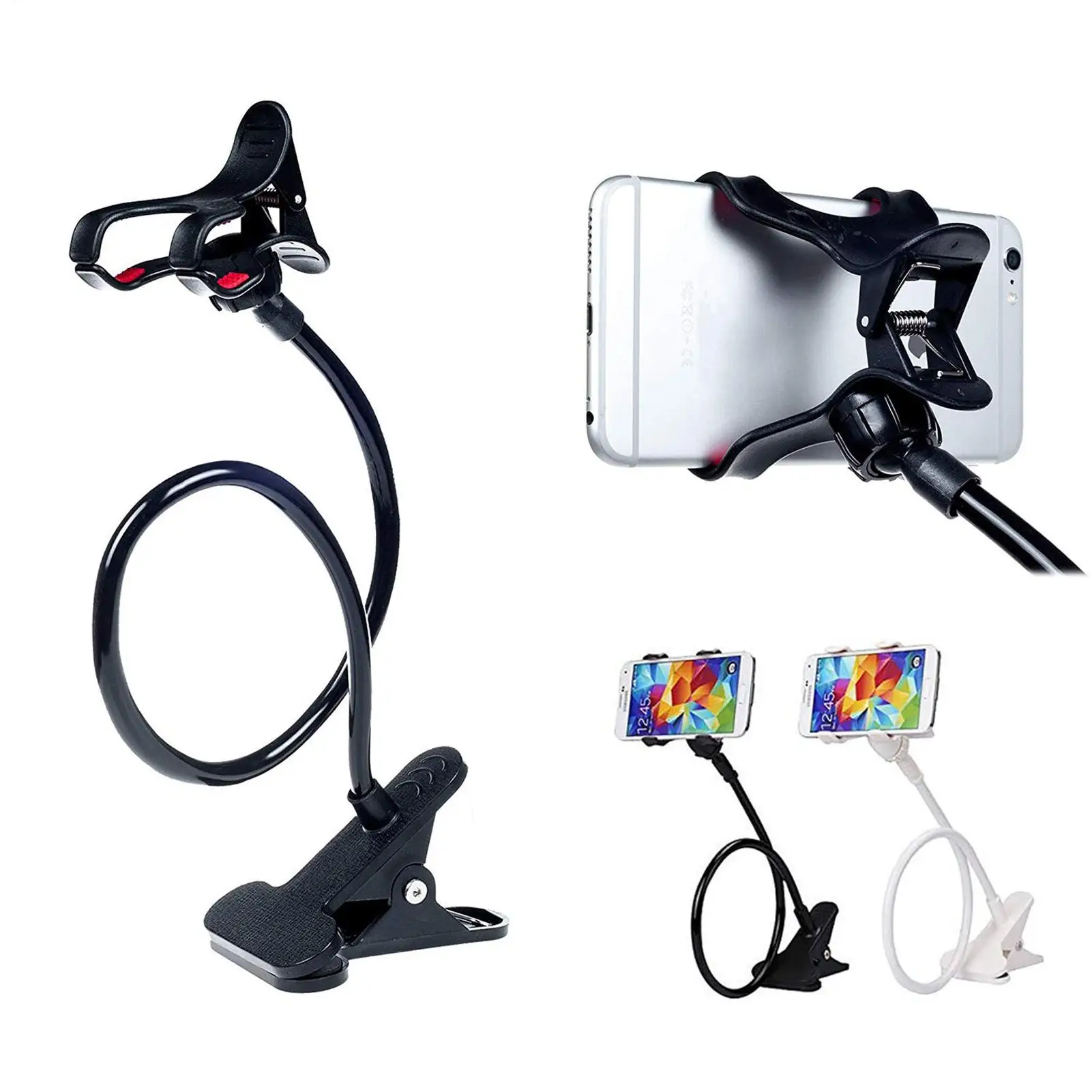 50CM Einstellung Handy Clip Auf Ständer Halter Mit Griff Flexible Lange Arm Schwanenhals Faul Halterung Clamp Für Smartphones – Detail 5