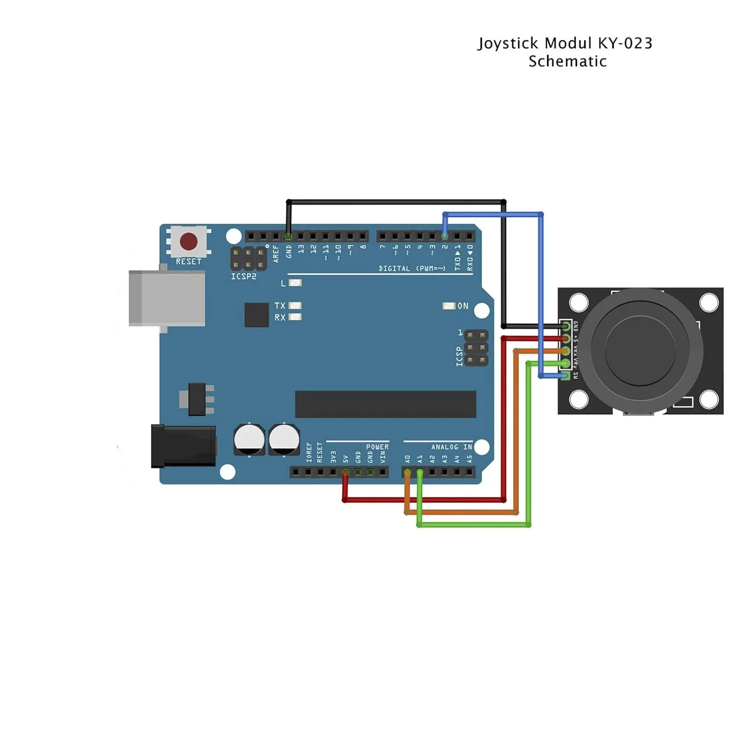 Módulo de joystick KY-023 compatible con Arduino y Raspberry