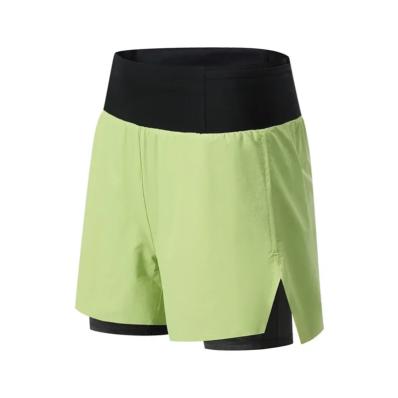 2 in 1 Sommer Trail Running Kompression shorts Marathon multifunktion ales Schnellt rocknungs training Sport Frauen Futter mit Hüft tasche