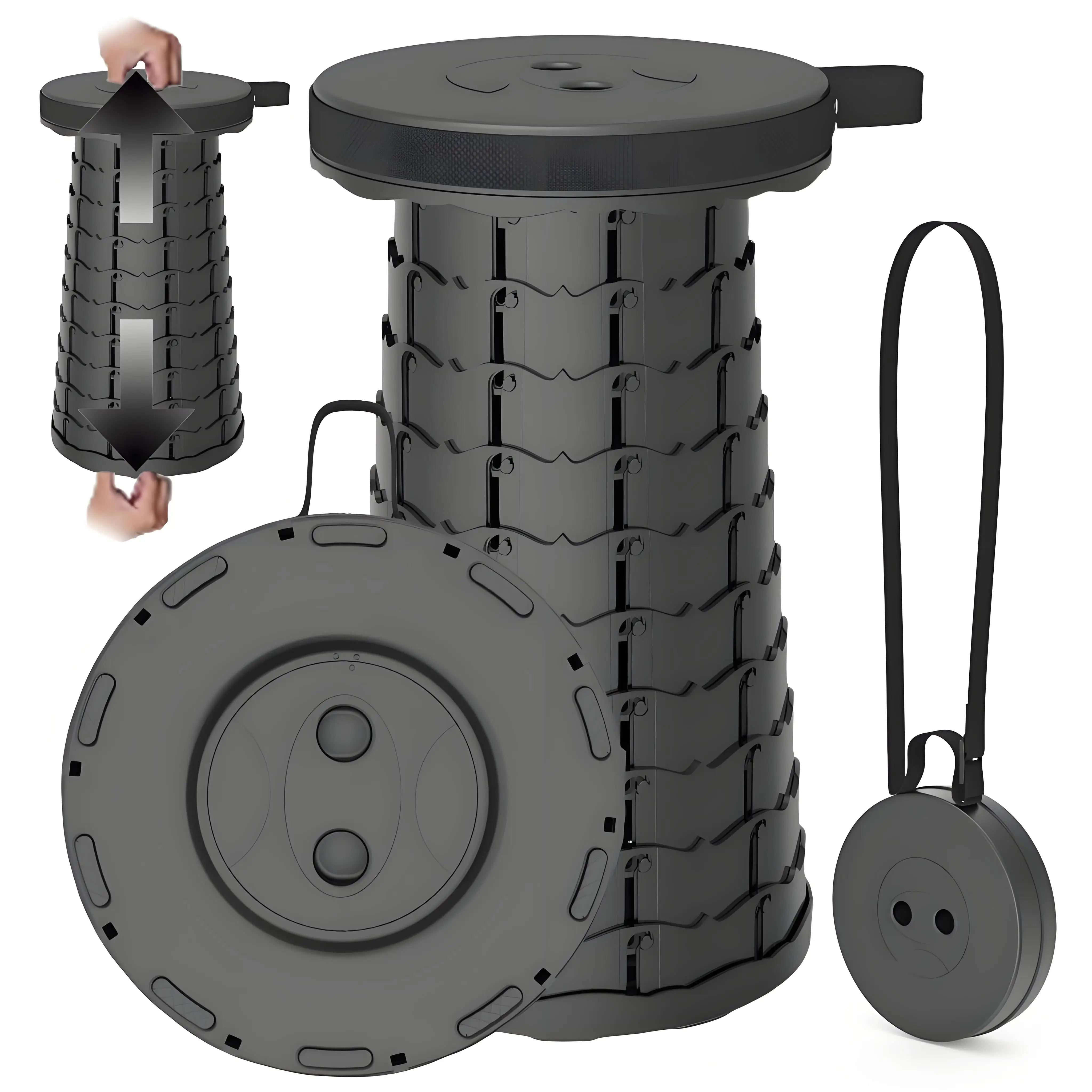 Taburete Plegable Porttil, Asiento Compacto para Camping |   Ligero para Pesca, Senderismo, Eventos al Aire Libre, Viajes en Me