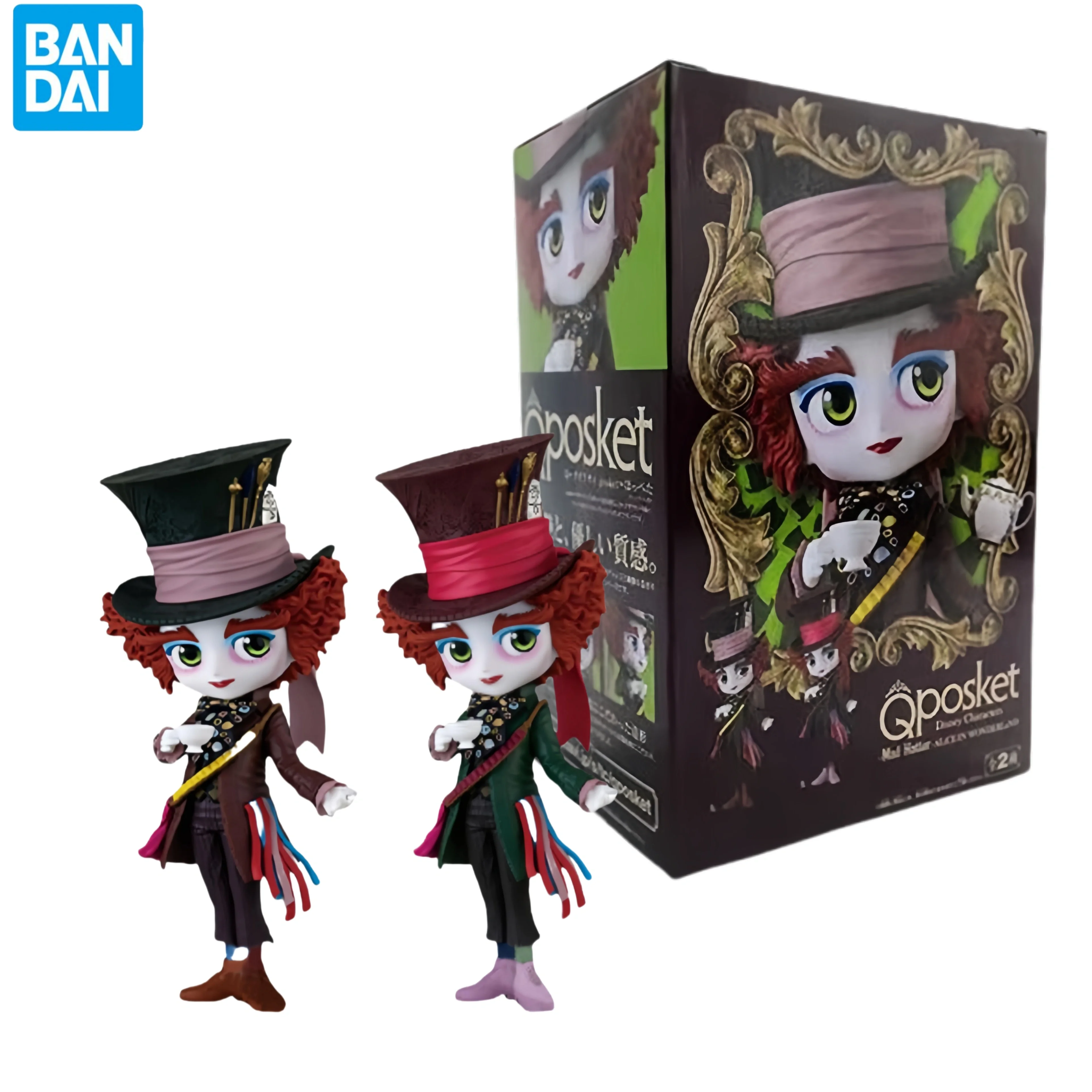 Original Alice In Wonderland Series Anime Figure Mad Hatter Bandai Figure Toys Collectible Model Statue Gift Desktop Decor Gift