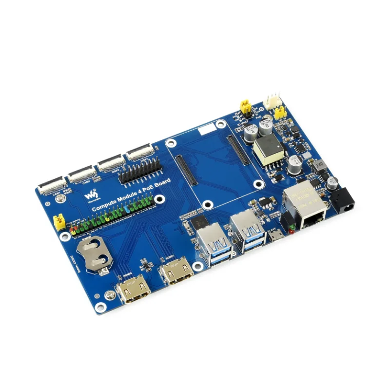 

Raspberry PI CM4 POE expansion board Compute Module 4 IO Board With PoE Feature 4-way USB for all Variants of CM4 7-36V