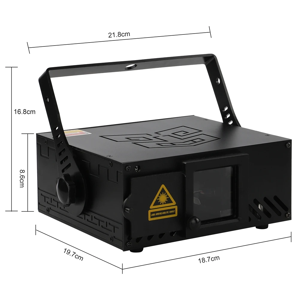 U'King Animation Effect Laser Light Stage Effect Lighting Remote Control 6CH/34CH DMX512 Sound Control Projector for DJ Disco