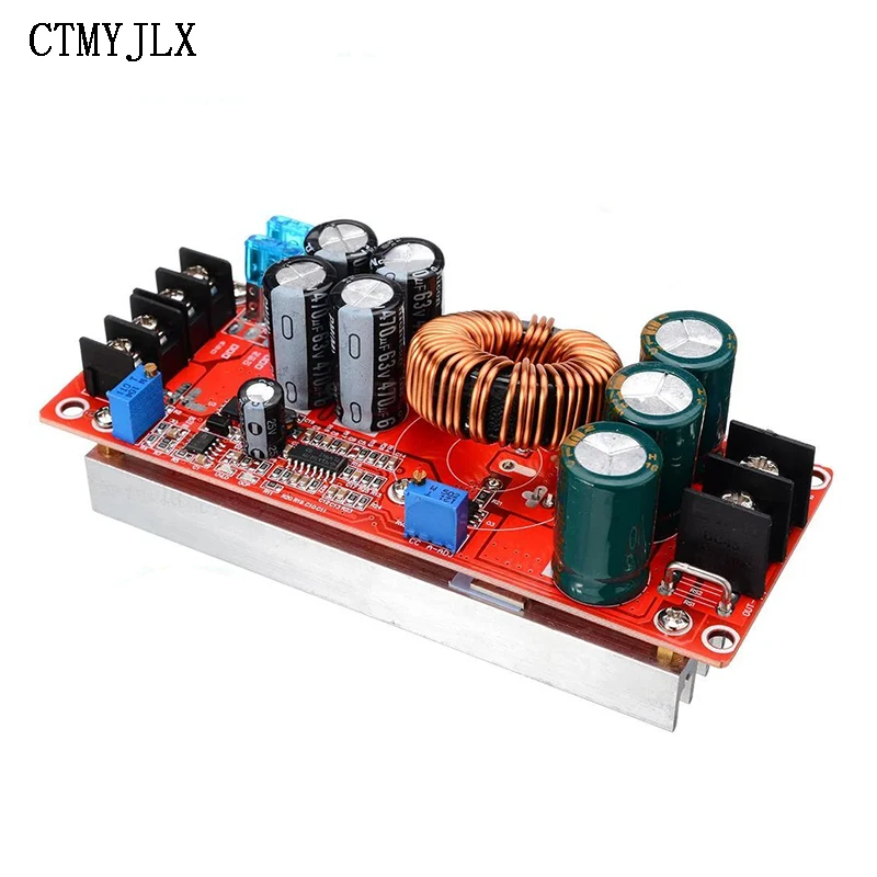 1200W 20A DC-DC Converter Boost Step-up Power Supply Module IN 8-60V OUT 12-83V With Heat Sink 12V to 24V 48V Boost Converter