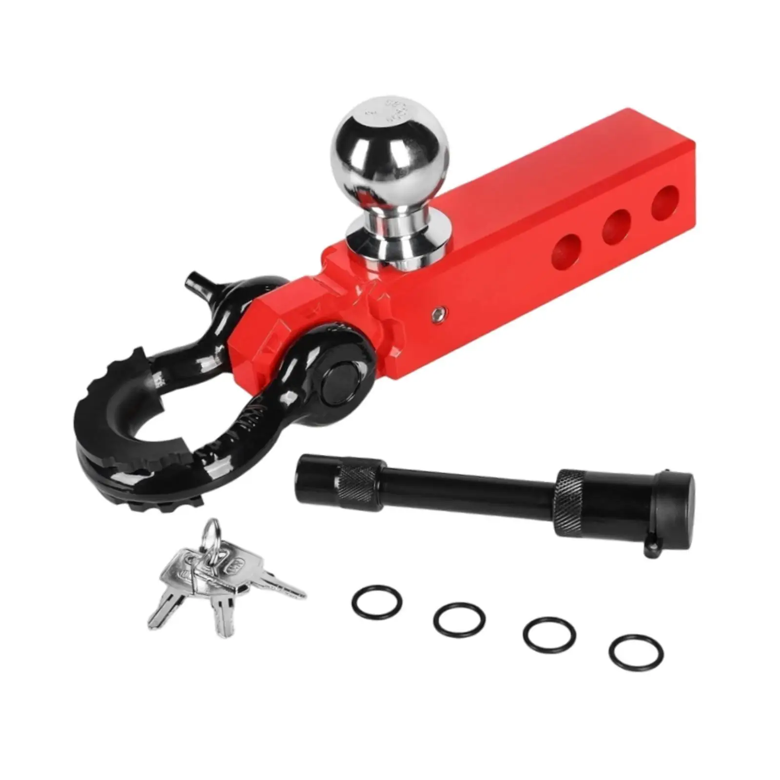 

Heavy Duty Shackle Tow Hitch Receiver Kit Rust Resistant Ball Mount for Boat Trailer Pickup Vehicle