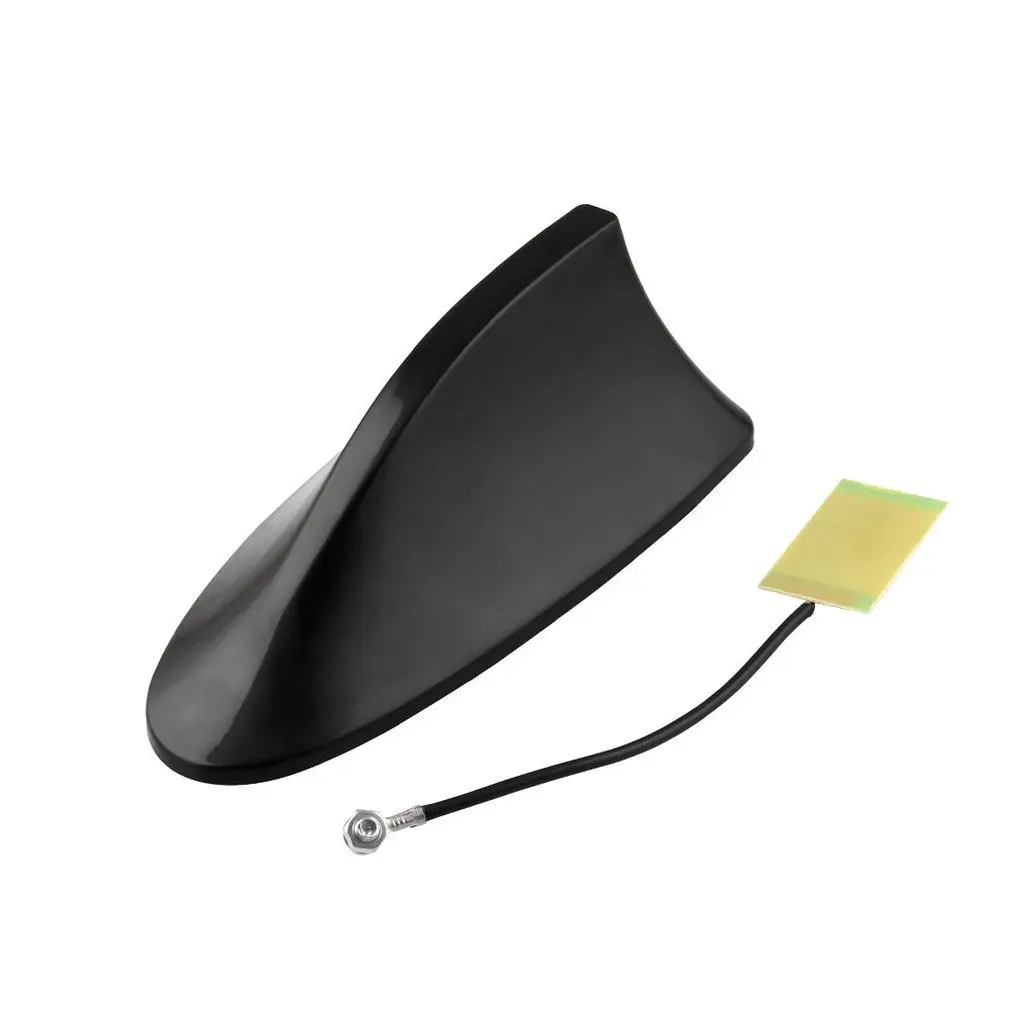 Universal Antenna Black Car Shark Shade Fin Roof ABS Decorative FM/AM Signal Function Protective Aerials For Fo-rd All Cars