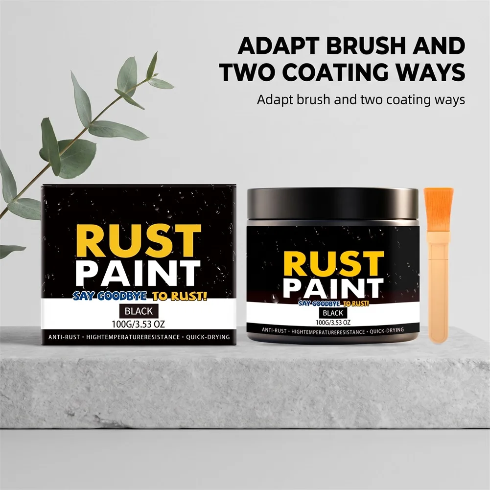 Black Metal Rust Proof Coating Heavy Duty Corrosion Resistant Paint Automotive Undercarriage Protection Garden Fence Restoration