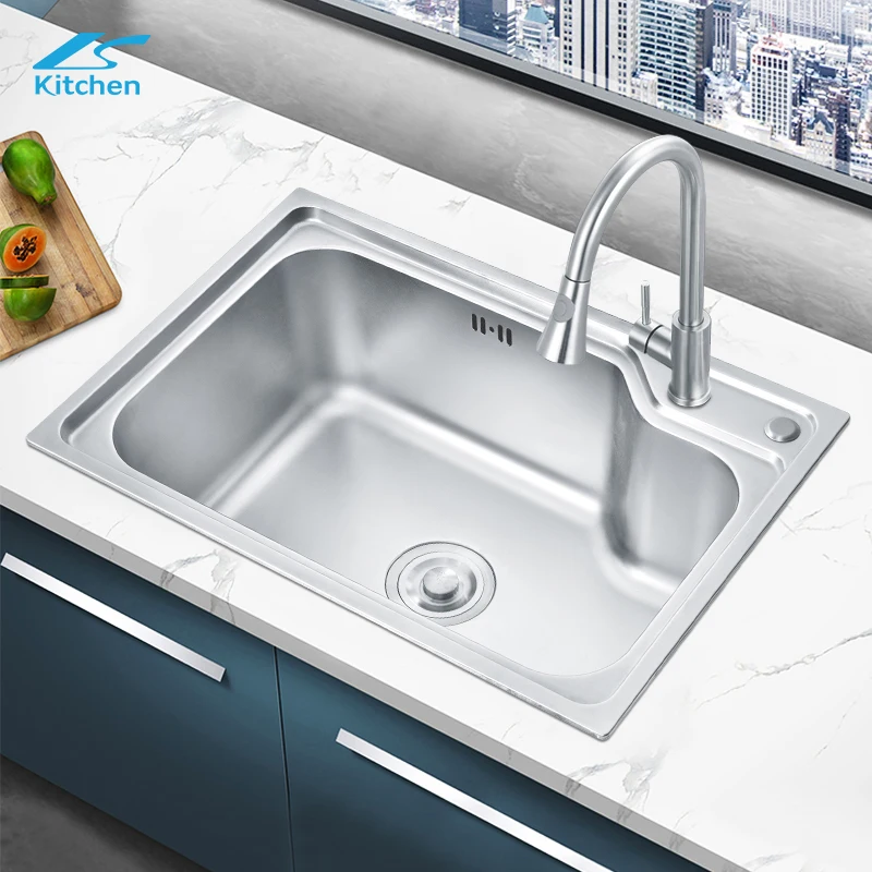 

Wholesale Cheap Price Single Bowl Stainless Steel Kitchen Sink Hidden Kitchen Sink 304 Single Bowl Kitchen Sink