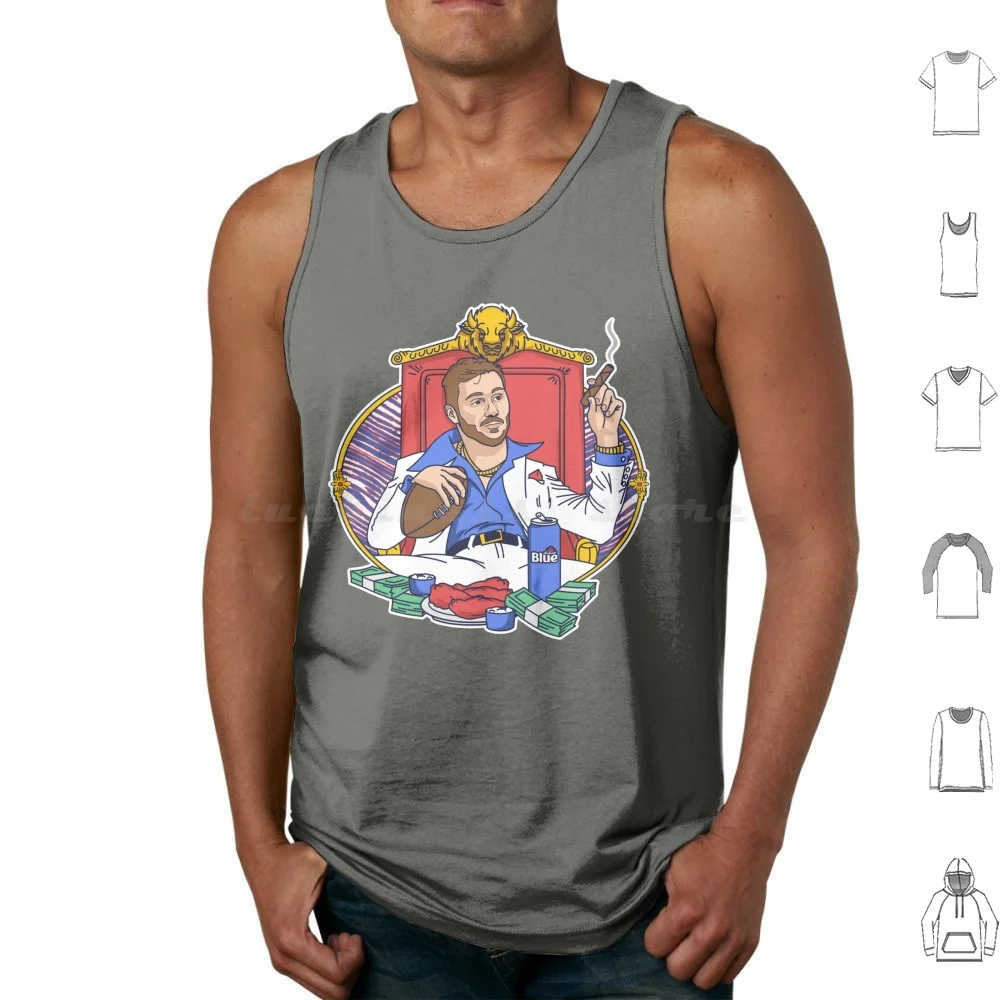 Camisetas sem mangas com estampa de algodão Scarface Buffalo Football Pop Art Circle The Wagons Gangster Movie 80's Tank Tops Print Cotton Buffalo Buffalove 716 Wny