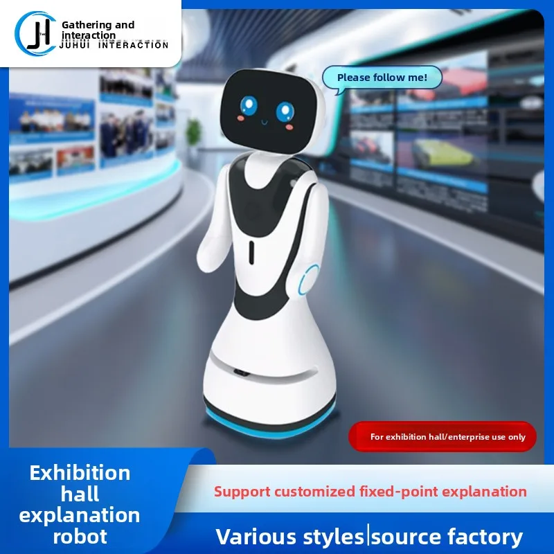 Smart Artificial Intelligence Delivery Humanoid Commercial Robots Welcome Greeting Reception Services Guiding Exhibition Robots