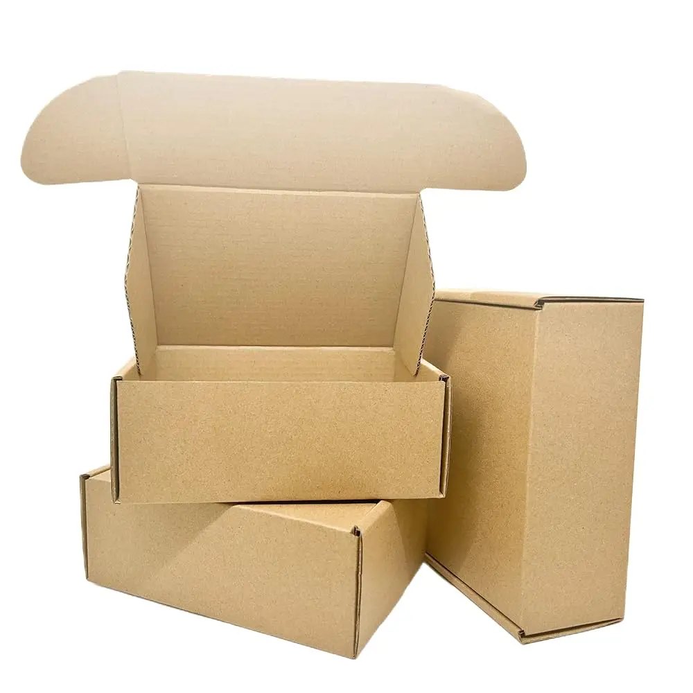 

6 x 4 x 0.6 Inches Small Shipping Boxes 50 Pack Corrugated Cardboard Packaging Business Moving Mailing Box