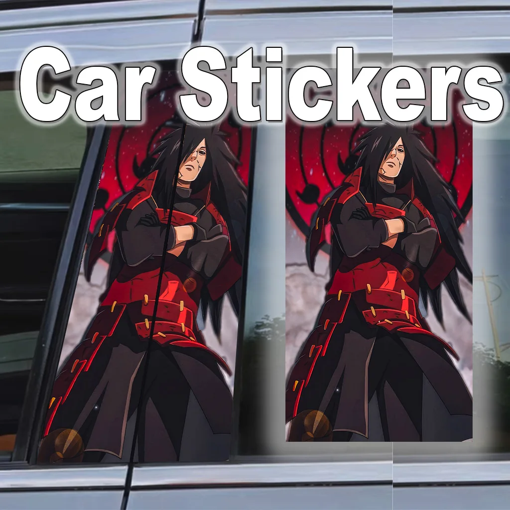 

Naruto Anime Car B Pillar Stickers Waterproof Scratch-Resistant Decal Self-Adhesive Auto Exterior Gift Uchiha Madara Easy Apply