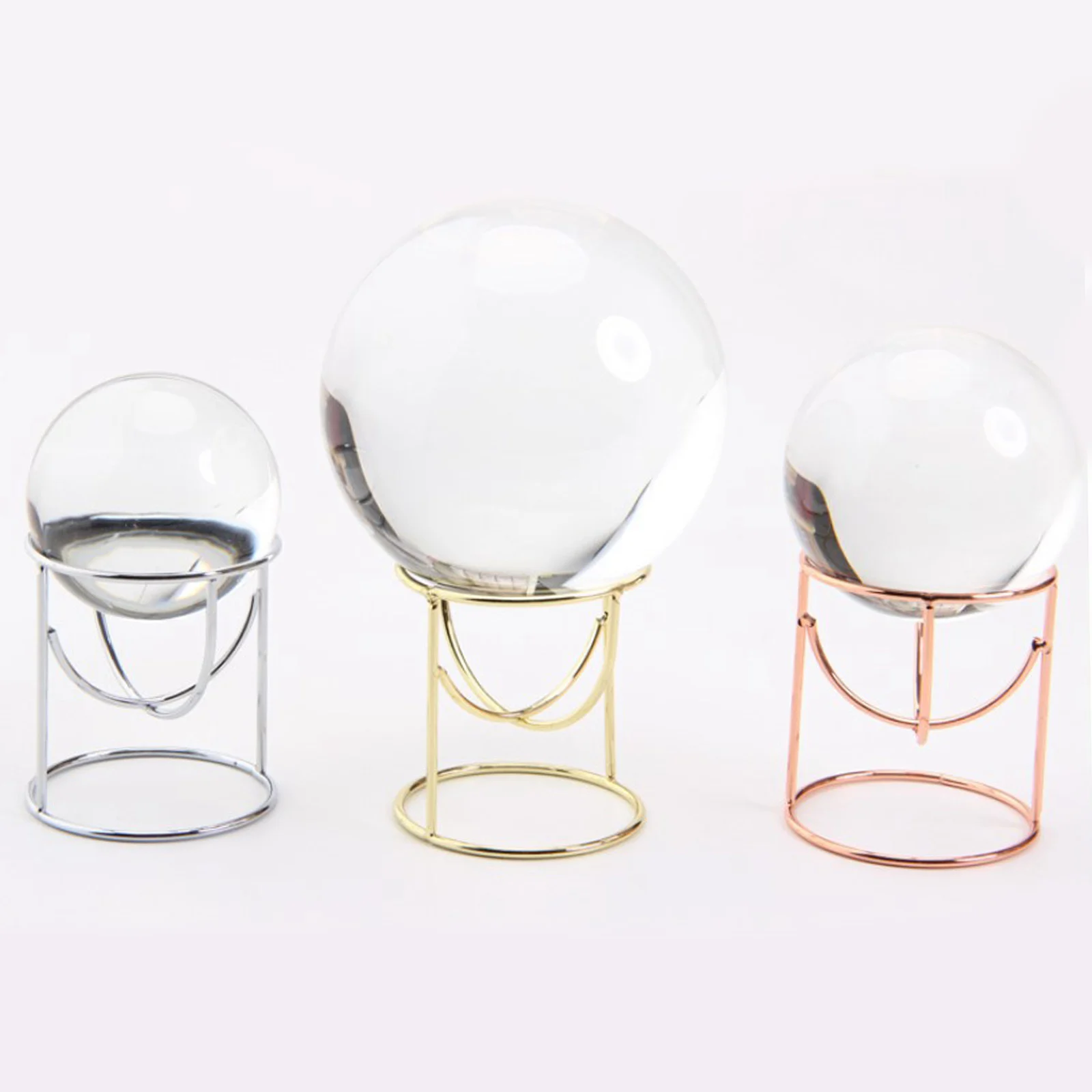 Metal Display Stand for Crystal Glass Lens Ball Divination Photography  Base  Sphere Globe Holder