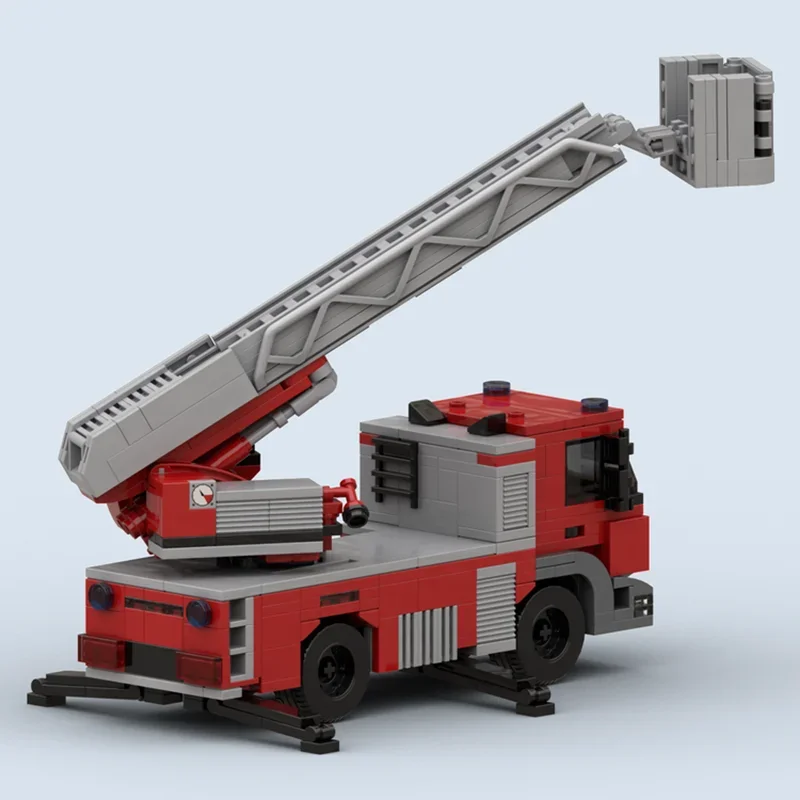 Moc blocos de construção amsterdam escada de fogo caminhão tecnologia tijolos modulares modelo presentes brinquedos de natal diy conjuntos montagem!