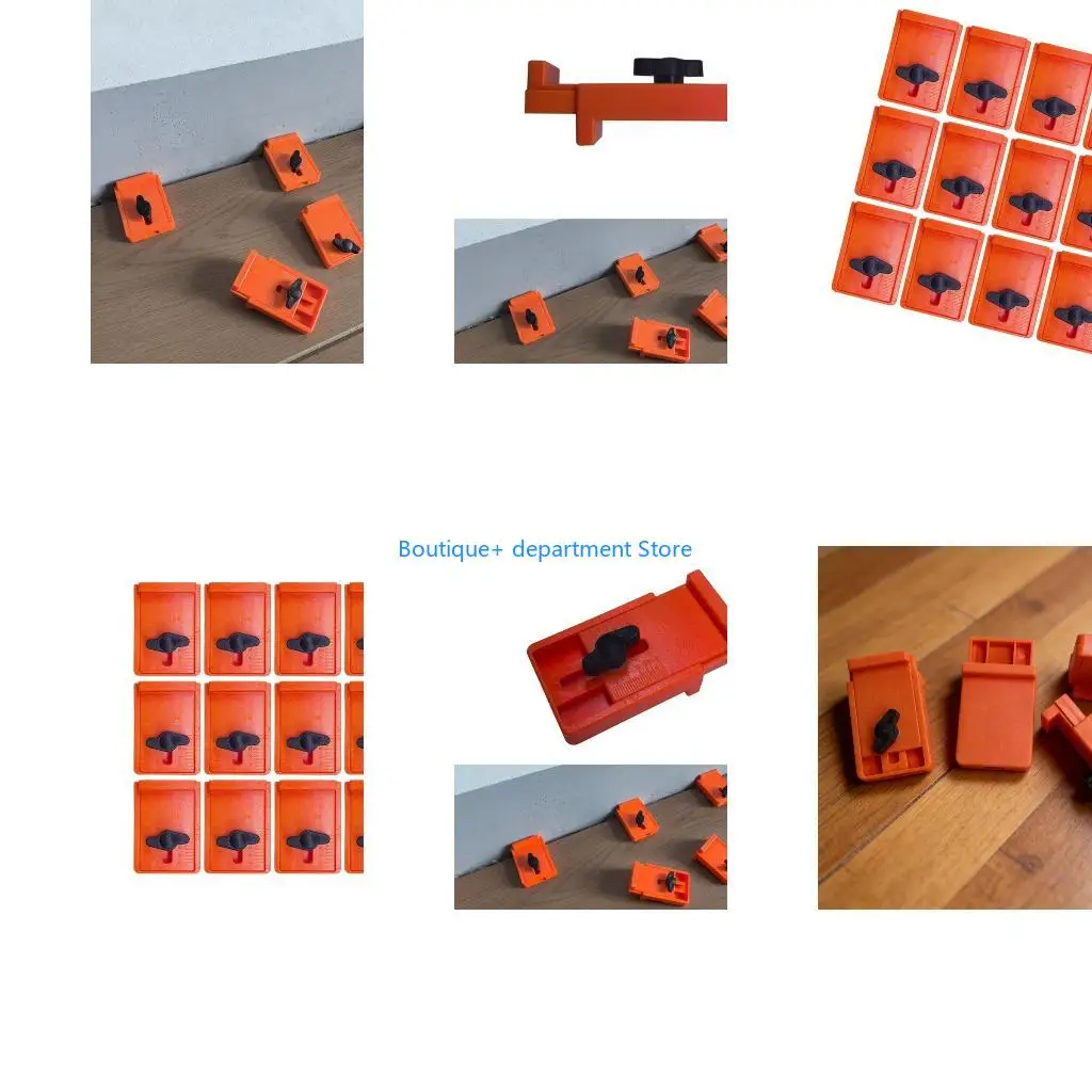 E1PD 12Pieces Floor Leveling Wedges ABS Construction Shims Set For Accurate Alignment During Flooring And Cabinet Setups