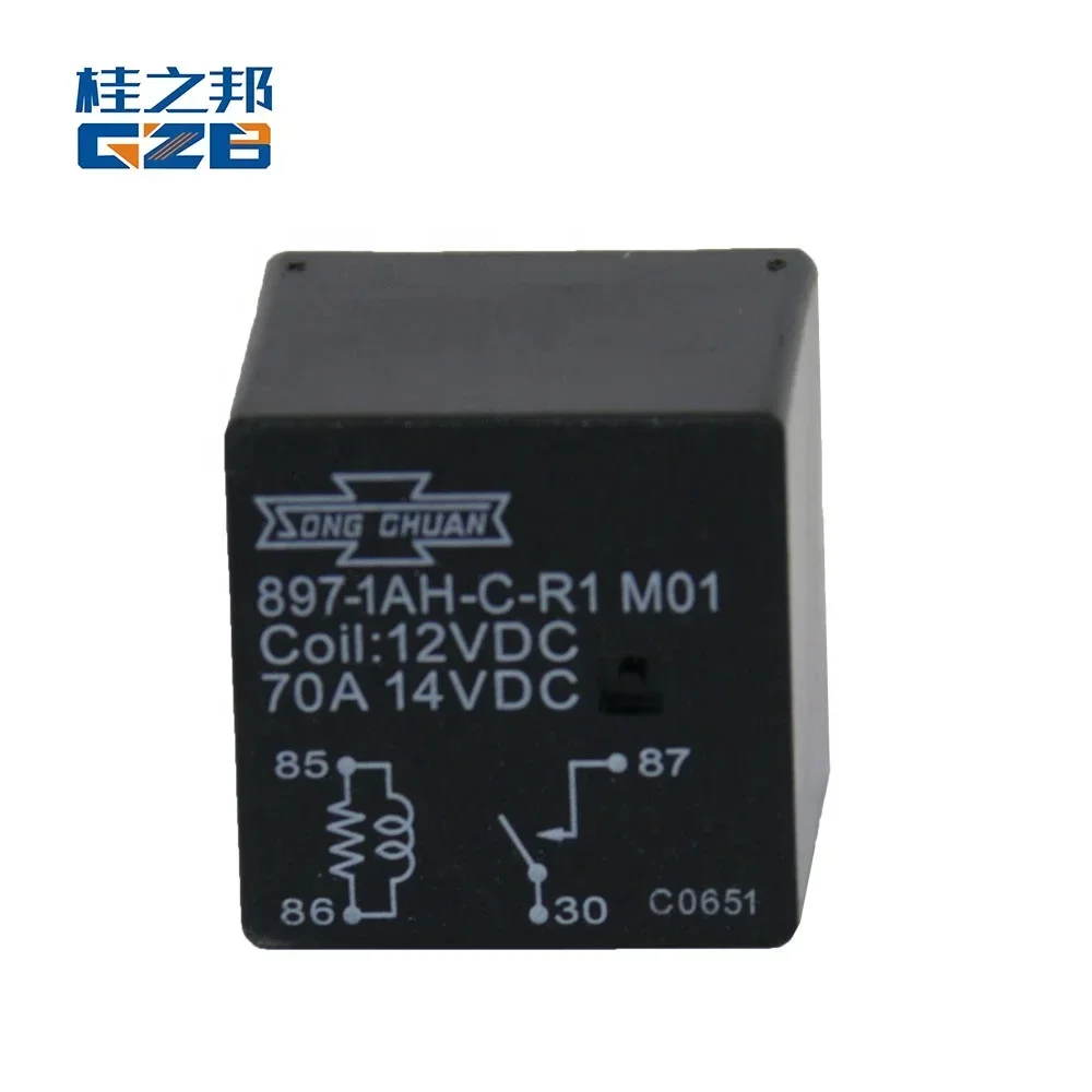 GZB Excavator part Relay 897-1AH-C-R1(12VDC)70A for RTS