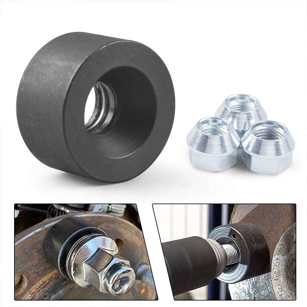 

3x Black Durable And Reliable Wheel Studs Installer Work With Confidence Multi-functional Metal