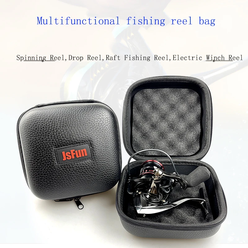 S/M/L Spinning Fishing Bag PU Case Cover Fishing Reel Bag Shockproof Waterproof Fishing Tackle Storage Case For 1-2 Fishing Reel