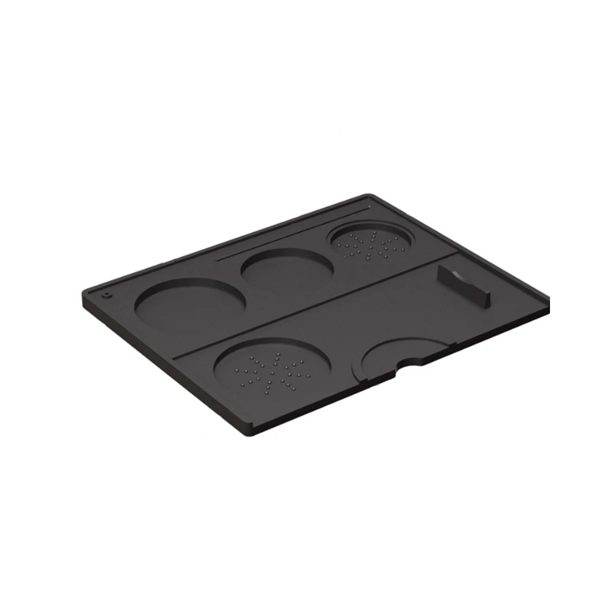 حصيرة سدادة قهوة من السيليكون الإسبريسو، محطة تامب لبار أدوات باريستا، ملحقات الإسبريسو - أسود