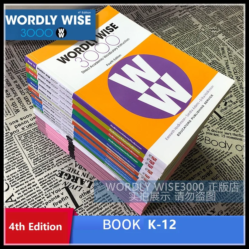 WORDLY WISE 3000 북 K-12 IELTS TOEFL 영어 단어 어휘 확장 교과서 테스트 책자 워크북, 응답 포함 분할 판매