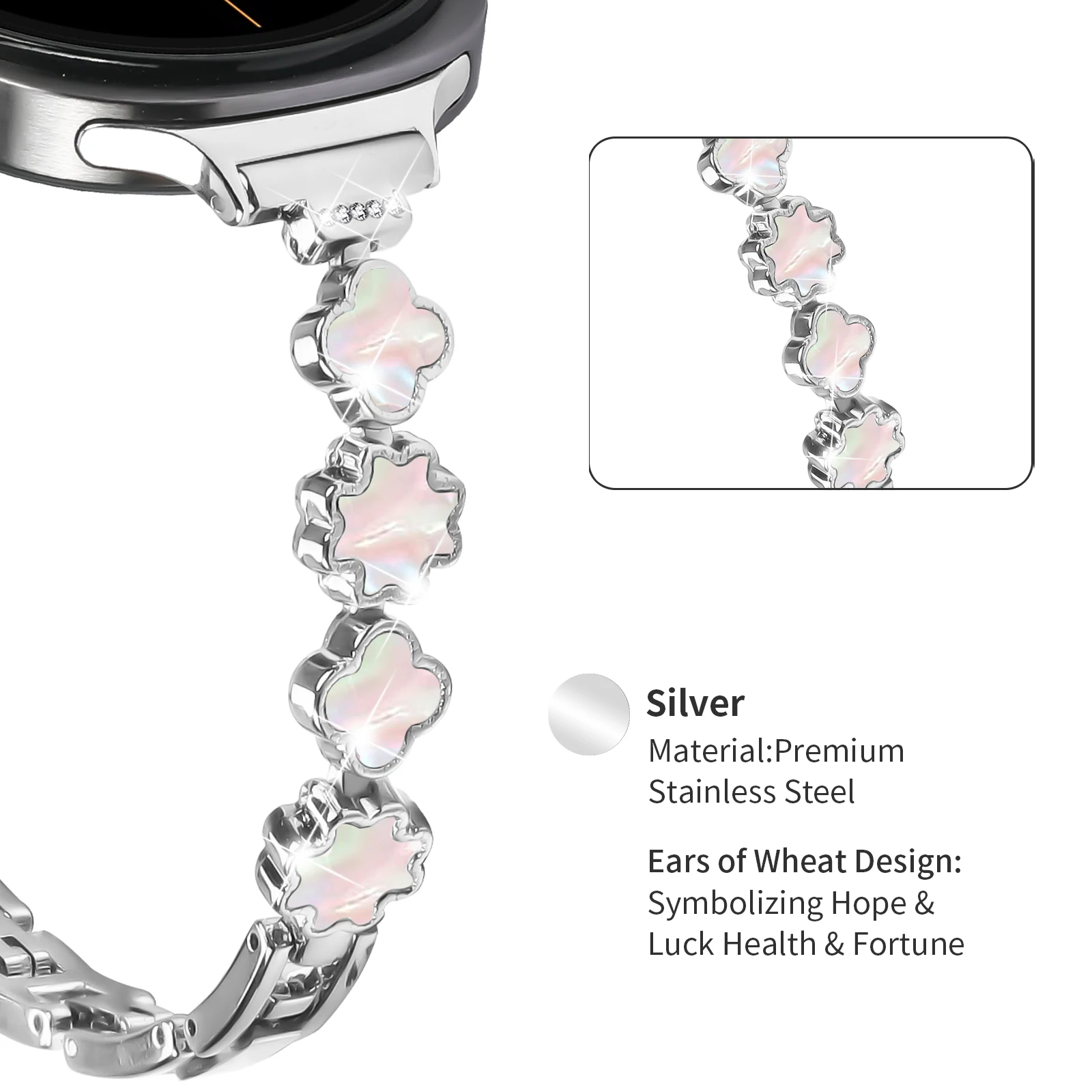 Tali Logam Tanpa Celah untuk Jam Tangan Samsung Galaxy 8 Gelang Klasik 46Mm Gelang untuk Jam Tangan Galaxy 8 40Mm 44Mm Aksesori Gelang
