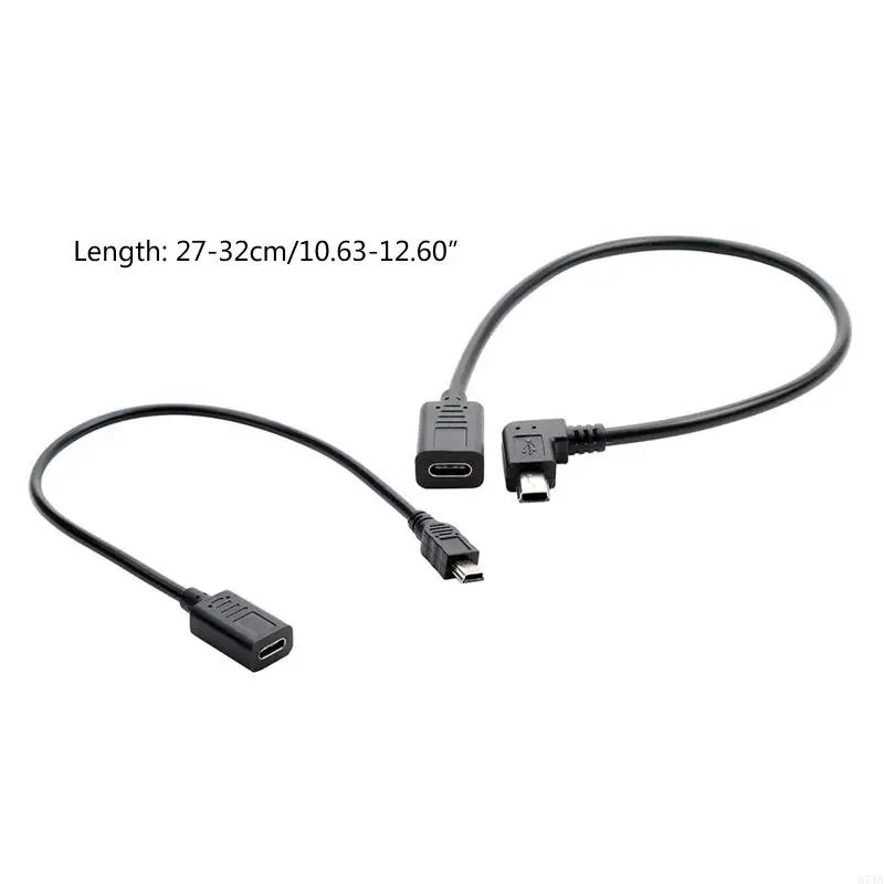 USB C Female to Mini Male Adapter Type C to A Cable Adapter for Phone PC 67JA