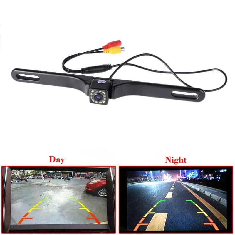 Night for Vision 12 IR LED Car Rear View camera License Plate Frame Back Up Came