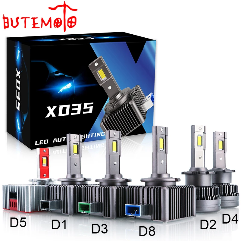 

BUTEMOTO Car LED Headlight Bulb D1S D2S D3S D4S D5S D8S 110W 30000LM CANBUS Auto 360 Light D Series D1 D2 D3 D4 D5 D8 Lamp 6000K