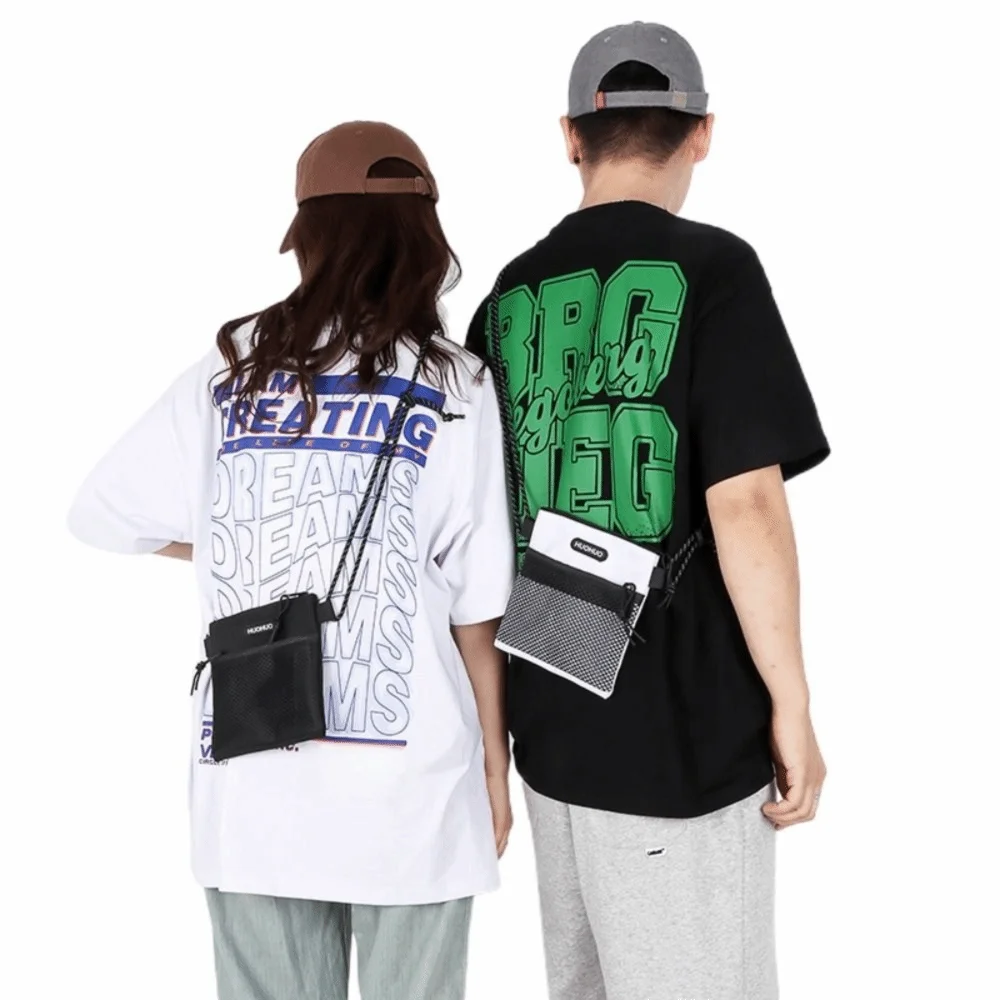 

Letter Oxford Small Message Bag Ins Style Large Capacity Mesh Shoulder Bag Coin Purse Crossbody Bag Simple Phone Bag Cycling