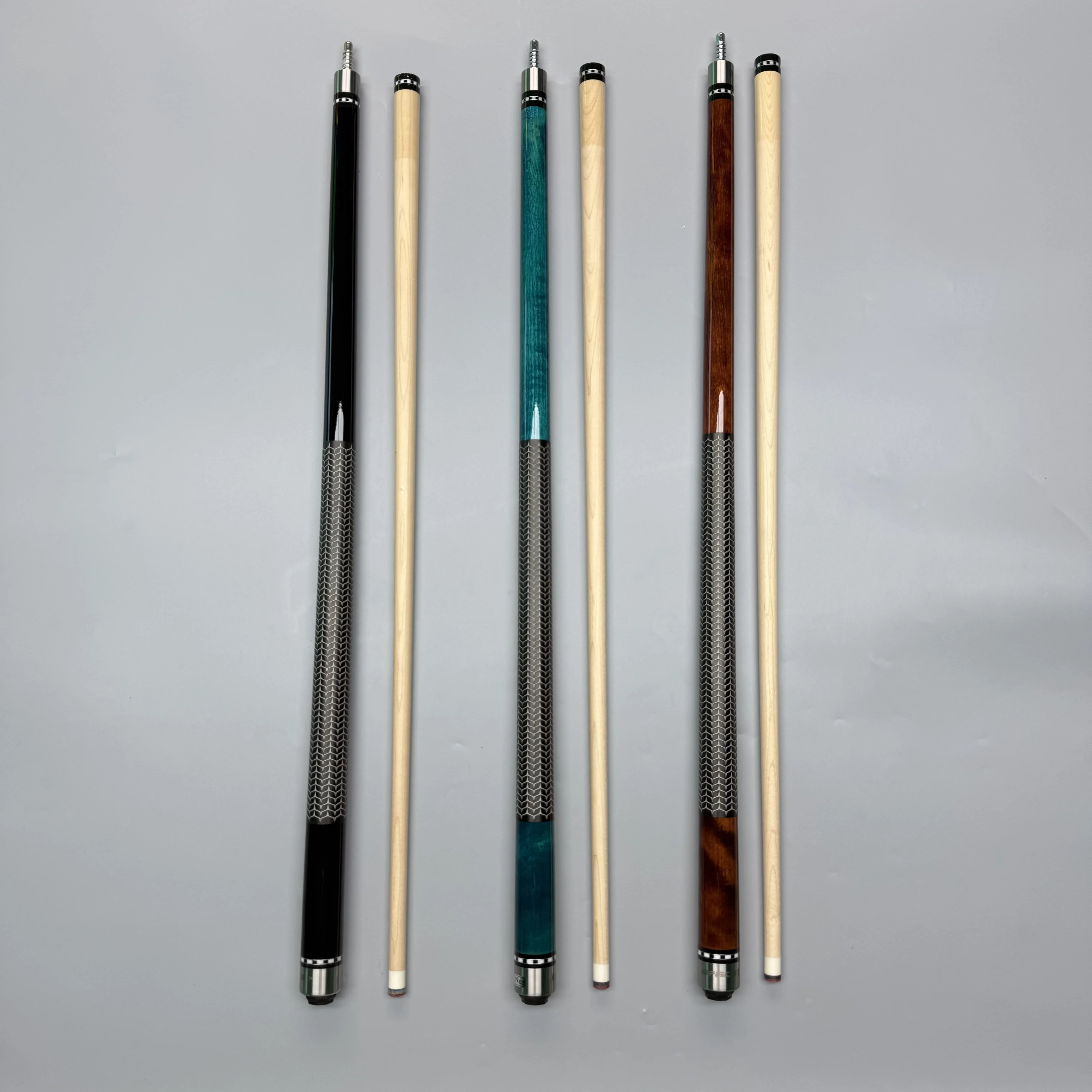 

STLF Maple House Maple Wood Pool Cue Radial Joint Extension Plain Design Colorful Ferfule Big Head Tip 12.5mm