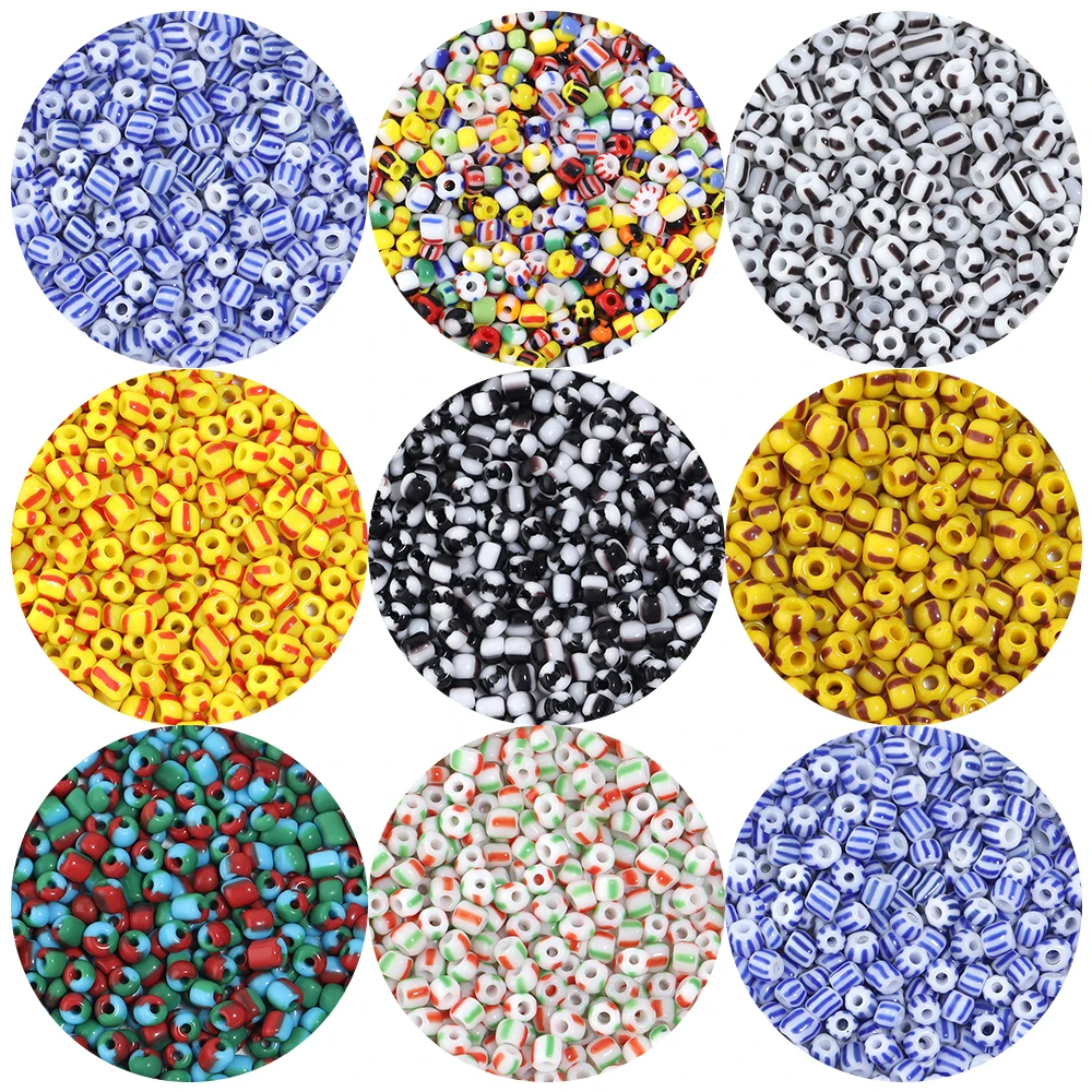 10g Acrylic Watermelon Seed Beads Spacer Stripe Beads For Jewelry Making DIY Handmade Bracelet Necklace Earring Accessories