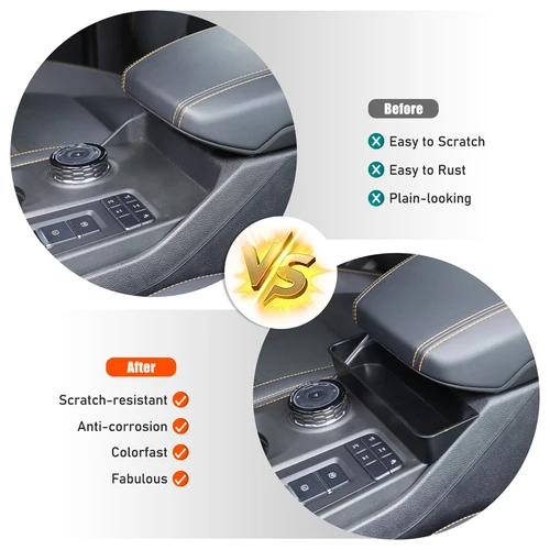 Imagen 2 del producto Bandeja organizadora de consola central de coche para Ford Ranger 2023 2024 2025, accesorios interiores, caja de reposabrazos, caja de almacenamiento frontal