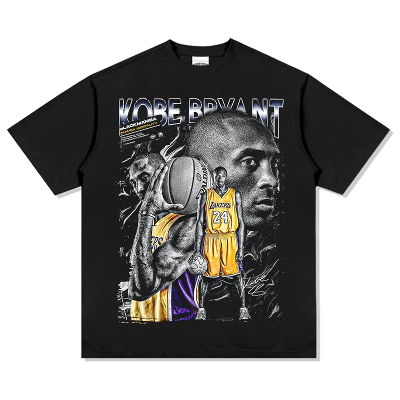 Harajuku Kobe Basketball Legend Graphic T-Shirt Unisex Lightweight Quick Dry Oversized Basketball Training Streetwear Tee