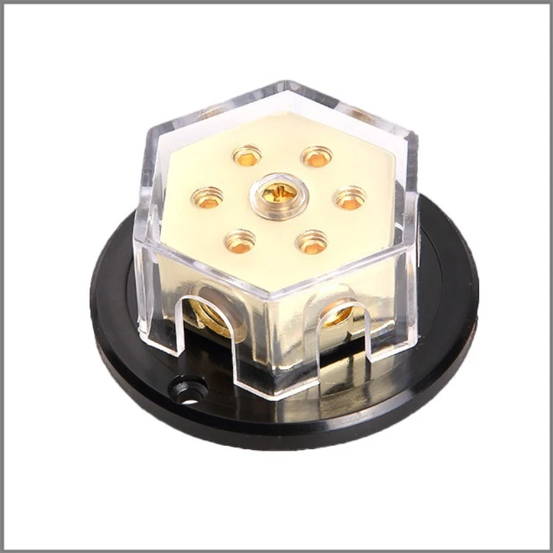 

Car audio modification 2 points 4 splitter Metal splitter box Ground wire Negative electrode splitter Wiring Ground wire