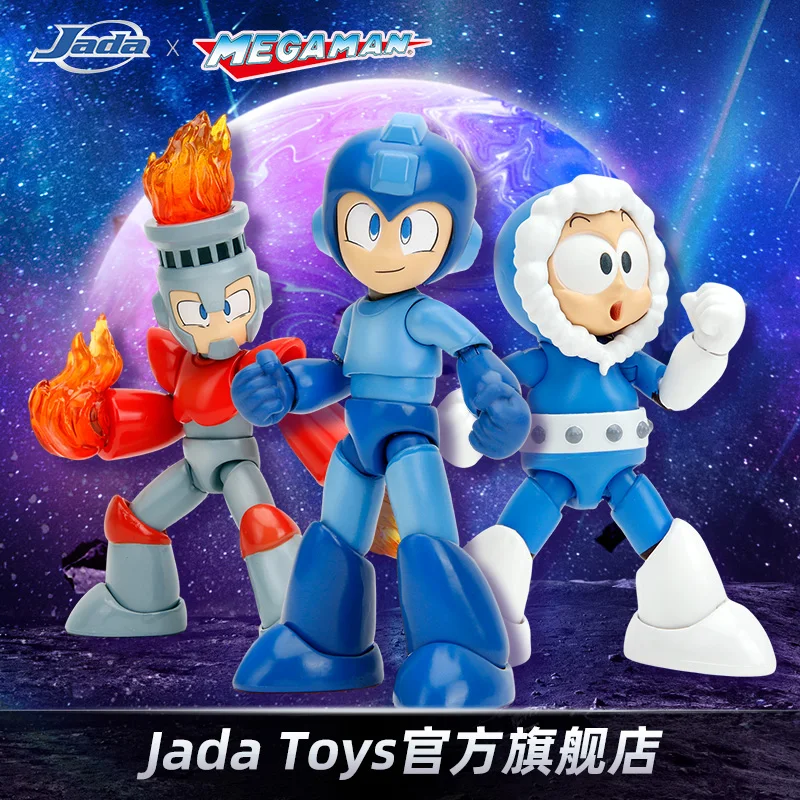 Mega Man anime figure Jada Toys 1/12 fire man frozen man movable figurine pvc statue toys ornament child birthday toys gift