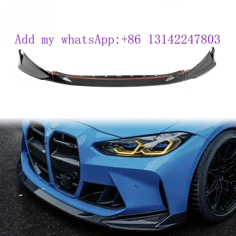 

Передний бампер из сухого углеродного волокна, губа R44, стиль Sp для M3 M4 G80 G8X G82 G83, передний спойлер на подбородок